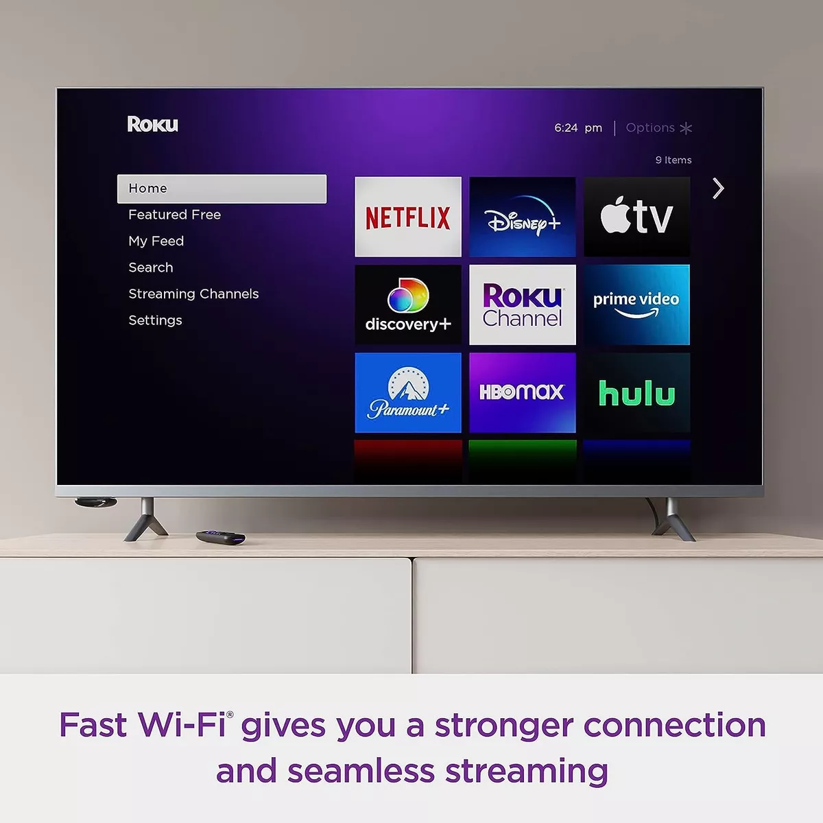 Pantalla de Televisor con Roku instalado